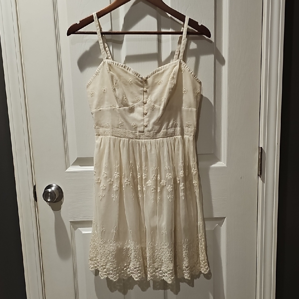 American Eagle Outfitters Cream Dress